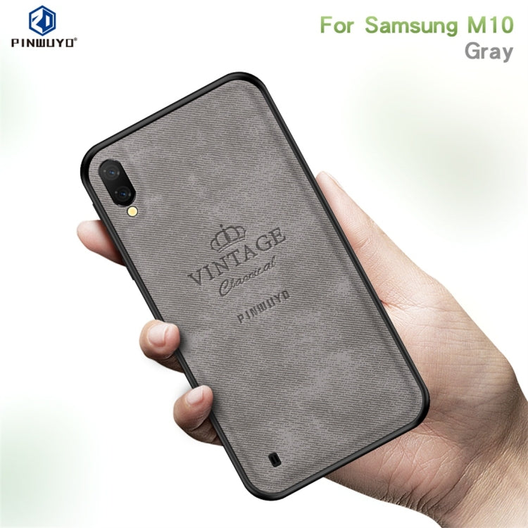 PINWUYO Shockproof Waterproof Full Coverage PC + TPU + Skin Protective Case for Galaxy M10 (Grey) - Galaxy Phone Cases by PINWUYO | Online Shopping UK | buy2fix