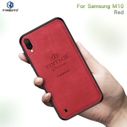 PINWUYO Shockproof Waterproof Full Coverage PC + TPU + Skin Protective Case for Galaxy M10 (Red) - Galaxy Phone Cases by PINWUYO | Online Shopping UK | buy2fix