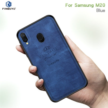 PINWUYO Shockproof Waterproof Full Coverage PC + TPU + Skin Protective Case for Galaxy M20 (Blue) - Galaxy Phone Cases by PINWUYO | Online Shopping UK | buy2fix