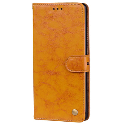 For Samsung Galaxy Note 8 Business Style Oil Wax Texture Horizontal Flip Leather Case with Holder & Card Slots & Wallet(Yellow) by buy2fix