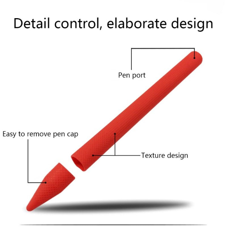 Stylus Pen Silica Gel Protective Case for Microsoft Surface Pro 5 / 6 (Red) - Pencil Accessories by buy2fix | Online Shopping UK | buy2fix