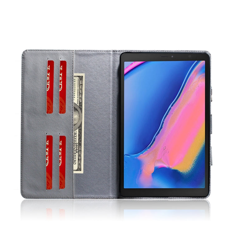 Tiger Pattern Horizontal Flip Leather Case for Galaxy Tab A 8 (2019) / P200 / P205, with Holder & Card Slot & Wallet by buy2fix