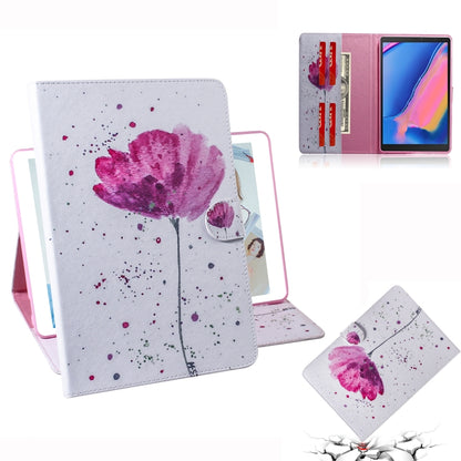 Purple Orchids Pattern Horizontal Flip Leather Case for Galaxy Tab A 8 (2019) / P200 / P205, with Holder & Card Slot & Wallet by buy2fix