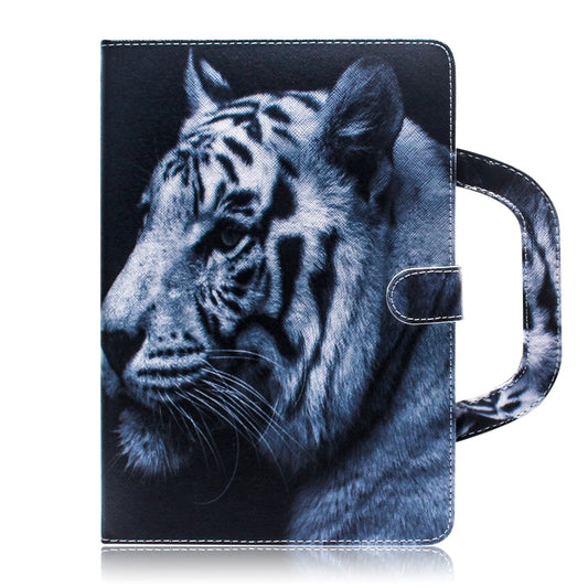 White Tiger Pattern Horizontal Flip Leather Case for Galaxy Tab A 8 (2019) / P200 / P205, with Holder & Card Slot & Wallet by buy2fix