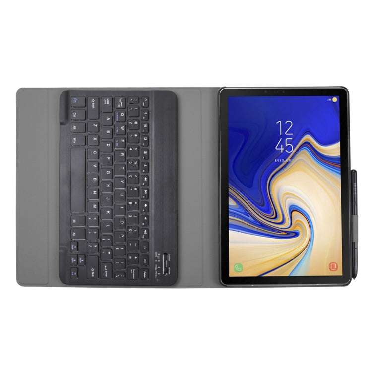 A720 Bluetooth 3.0 Ultra-thin Detachable Bluetooth Keyboard Leather Tablet Case + Leather Tablet Case for Samsung Galaxy Tab S5e T720, with Pen Slot & Holder(Black) - Samsung Keyboard by buy2fix | Online Shopping UK | buy2fix