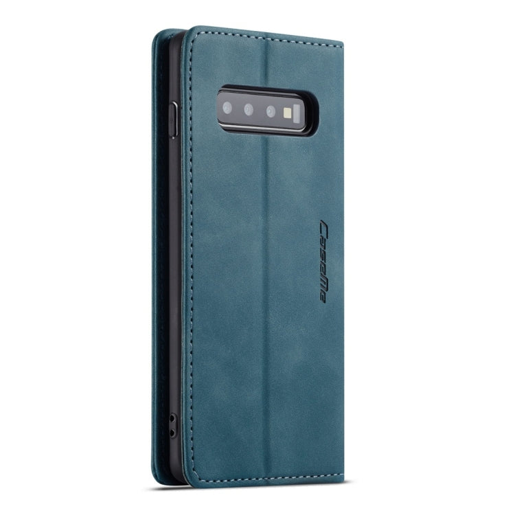 CaseMe-013 Multifunctional Retro Frosted Horizontal Flip Leather Case for Galaxy S10 Plus, with Card Slot & Holder & Wallet (Blue) - Galaxy Phone Cases by CaseMe | Online Shopping UK | buy2fix