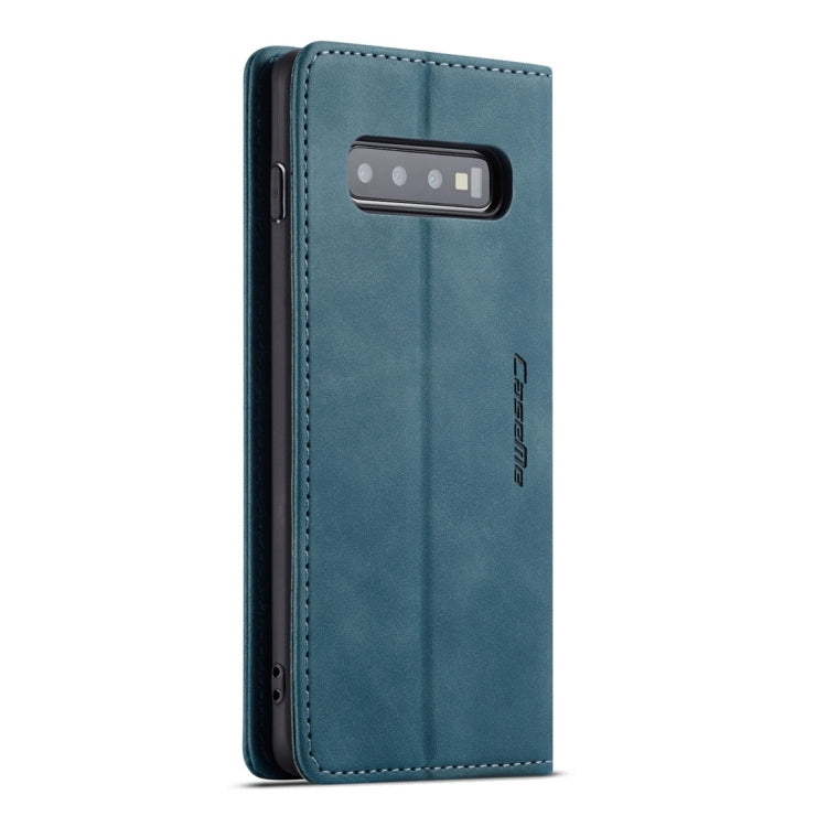 CaseMe-013 Multifunctional Retro Frosted Horizontal Flip Leather Case for Galaxy S10 Plus, with Card Slot & Holder & Wallet (Blue) by CaseMe