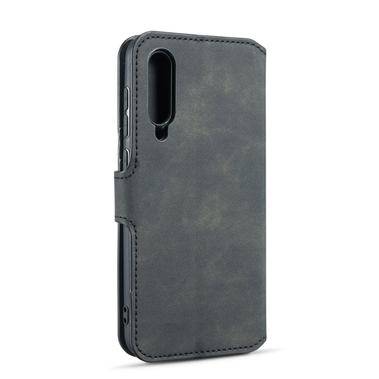 DG.MING Retro Oil Side Horizontal Flip Case for Galaxy A50, with Holder & Card Slots & Wallet (Black) - Galaxy Phone Cases by DG.MING | Online Shopping UK | buy2fix