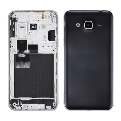 For Galaxy J3 (2016) / J320 Double card version Battery Back Cover + Middle Frame Bezel (Black) - Back Cover by buy2fix | Online Shopping UK | buy2fix