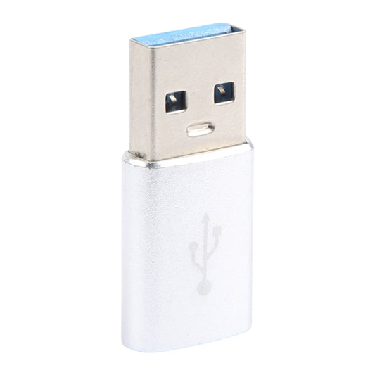 3 PCS USB-C / Type-C Female to USB 3.0 Male Aluminum Alloy Adapter, Support Charging & Transmission Data(Silver) by buy2fix