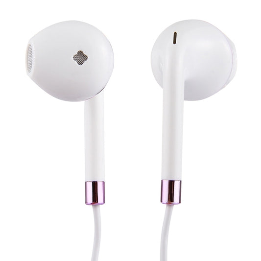 White Wire Body 3.5mm In-Ear Earphone with Line Control & Mic(Purple) by buy2fix