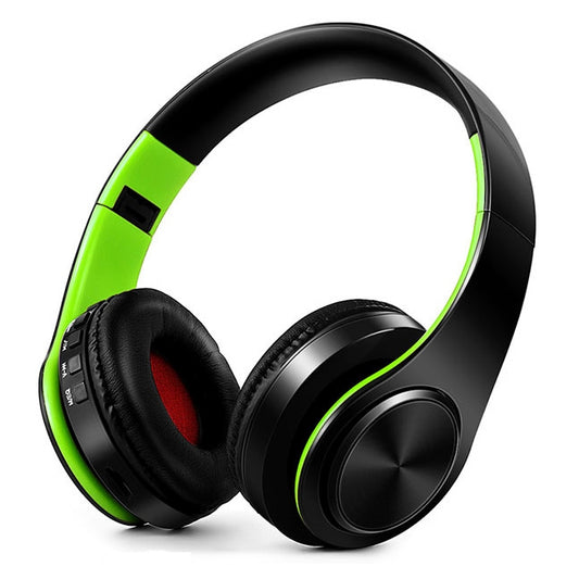 LPT660 Wireless Folding Sports Stereo Music Bluetooth Phones Earphones Support TF Card (Green) by buy2fix