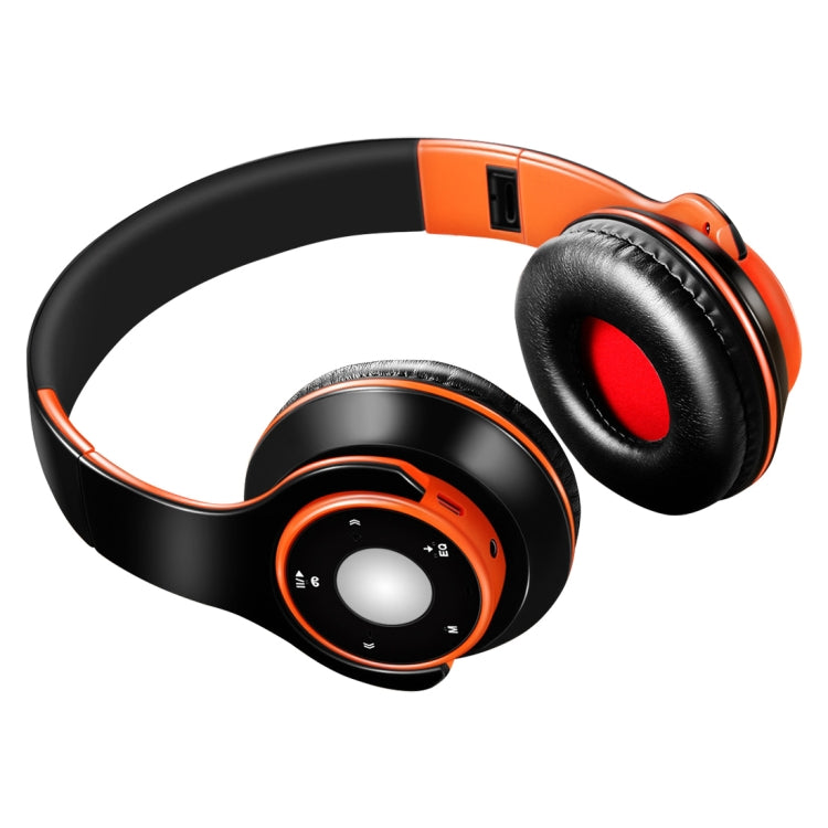 SG-8 Bluetooth 4.0 + EDR Headphones Wireless Over-ear TF Card FM Radio Stereo Music Headset with Mic (Orange) - Headset & Headphone by buy2fix | Online Shopping UK | buy2fix