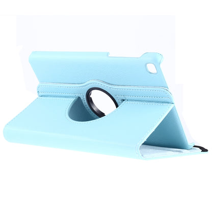 Litchi Texture Horizontal Flip 360 Degrees Rotation Leather Case for Galaxy Tab A 8 (2019) / P200 / P205, with Holder (Sky Blue) by buy2fix