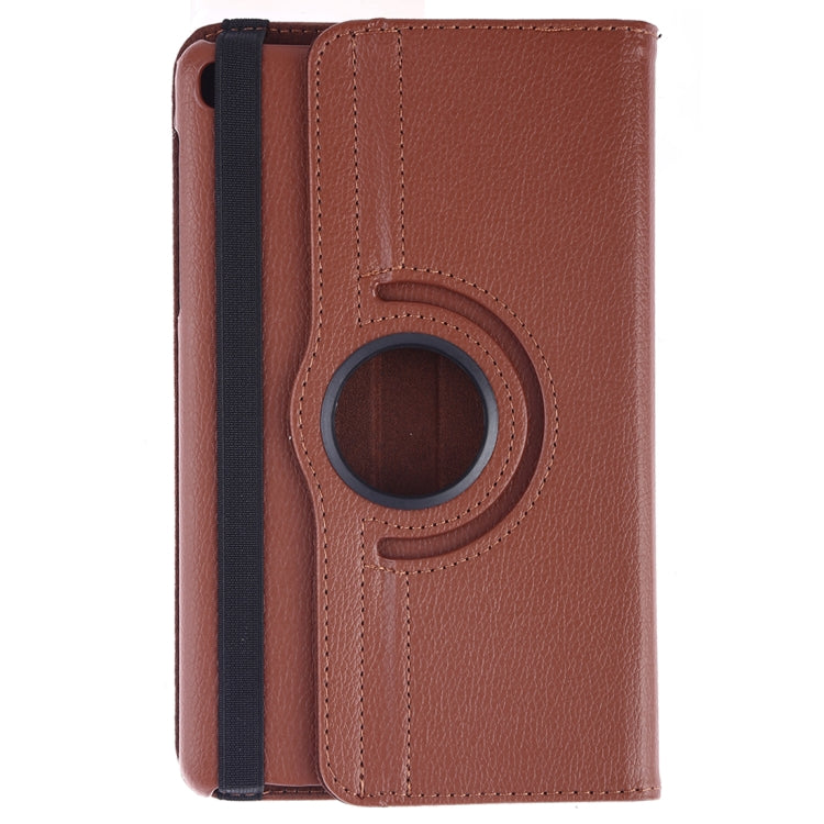 Litchi Texture Horizontal Flip 360 Degrees Rotation Leather Case for Galaxy Tab A 8 (2019) / P200 / P205, with Holder (Brown) by buy2fix