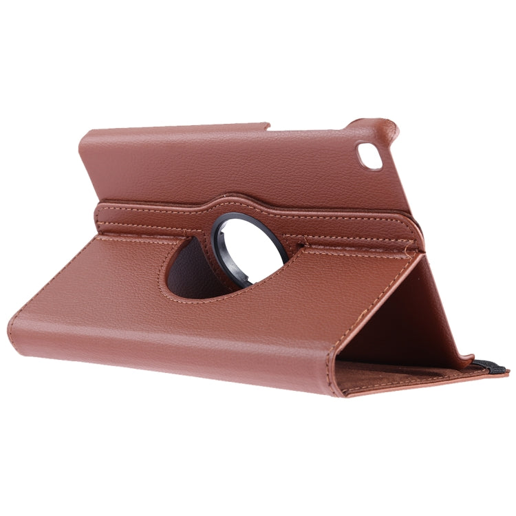 Litchi Texture Horizontal Flip 360 Degrees Rotation Leather Case for Galaxy Tab A 8 (2019) / P200 / P205, with Holder (Brown) by buy2fix