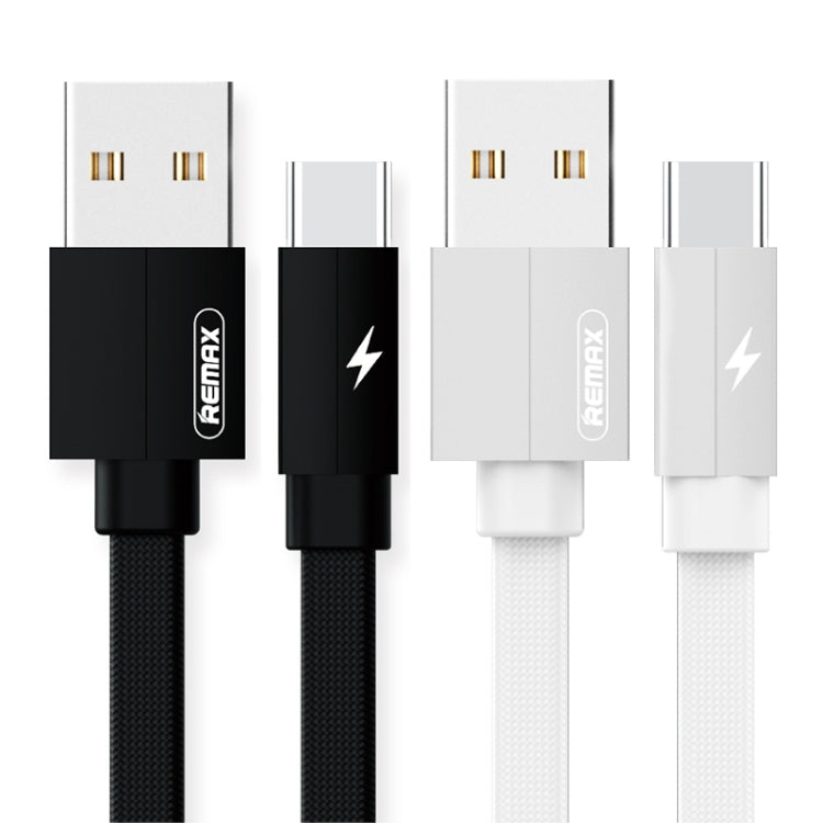 REMAX RC-094a 2m 2.4A USB to USB-C / Type-C Aluminum Alloy Braid Fast Charging Data Cable (Black) - USB-C & Type-C Cable by REMAX | Online Shopping UK | buy2fix