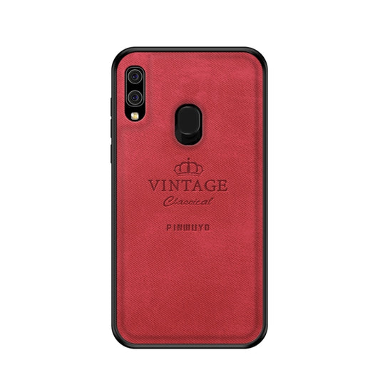 PINWUYO Shockproof Waterproof Full Coverage PC + TPU + Skin Protective Case for Galaxy A20 / A30 (Red) - Galaxy Phone Cases by PINWUYO | Online Shopping UK | buy2fix