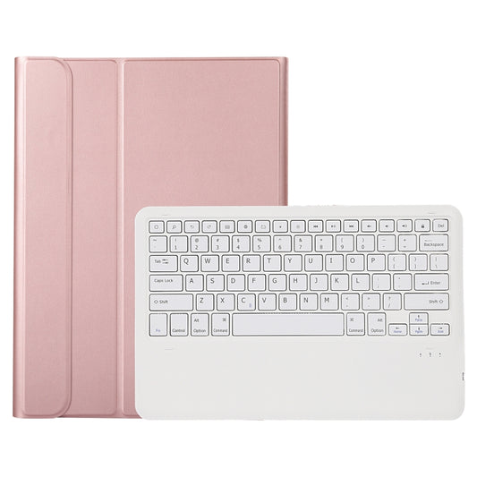 A970B Detachable Bluetooth Keyboard Ultrathin Horizontal Flip Leather Tablet Case with Pen Slot for Samsung Galaxy Tab S7 FE T730 / T736 / S7+ T970 / T975 / T976(Rose Gold) by buy2fix