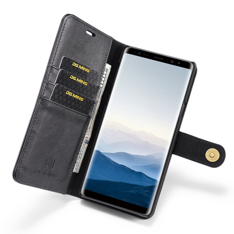 DG.MING Crazy Horse Texture Flip Detachable Magnetic Leather Case for Galaxy Note 9, with Holder & Card Slots & Wallet(Black) - Galaxy Phone Cases by DG.MING | Online Shopping UK | buy2fix