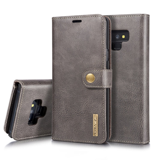 DG.MING Crazy Horse Texture Flip Detachable Magnetic Leather Case for Galaxy Note 9, with Holder & Card Slots & Wallet(Grey) - Galaxy Phone Cases by DG.MING | Online Shopping UK | buy2fix