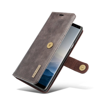 DG.MING Crazy Horse Texture Flip Detachable Magnetic Leather Case for Galaxy Note 9, with Holder & Card Slots & Wallet(Grey) - Galaxy Phone Cases by DG.MING | Online Shopping UK | buy2fix