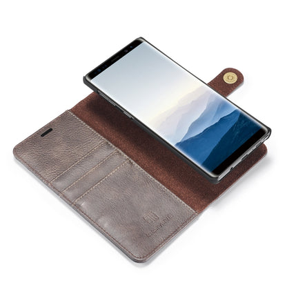 DG.MING Crazy Horse Texture Flip Detachable Magnetic Leather Case for Galaxy Note 9, with Holder & Card Slots & Wallet(Grey) - Galaxy Phone Cases by DG.MING | Online Shopping UK | buy2fix