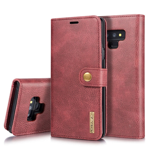 DG.MING Crazy Horse Texture Flip Detachable Magnetic Leather Case for Galaxy Note 9, with Holder & Card Slots & Wallet(Red) - Galaxy Phone Cases by DG.MING | Online Shopping UK | buy2fix