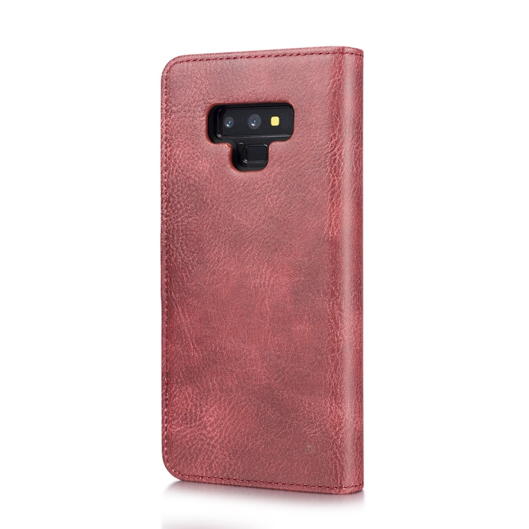 DG.MING Crazy Horse Texture Flip Detachable Magnetic Leather Case for Galaxy Note 9, with Holder & Card Slots & Wallet(Red) - Galaxy Phone Cases by DG.MING | Online Shopping UK | buy2fix
