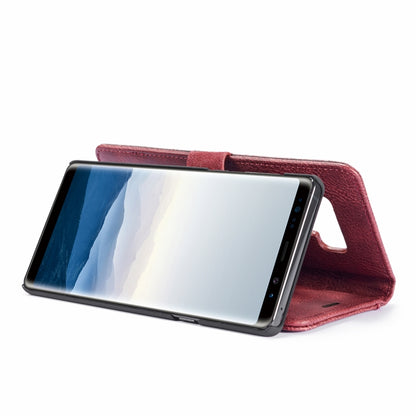 DG.MING Crazy Horse Texture Flip Detachable Magnetic Leather Case for Galaxy Note 9, with Holder & Card Slots & Wallet(Red) - Galaxy Phone Cases by DG.MING | Online Shopping UK | buy2fix