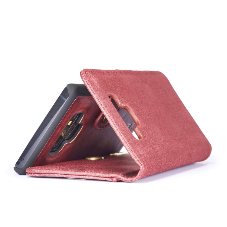 DG.MING Crazy Horse Texture Flip Detachable Magnetic Leather Case for Galaxy Note 9, with Holder & Card Slots & Wallet(Red) - Galaxy Phone Cases by DG.MING | Online Shopping UK | buy2fix