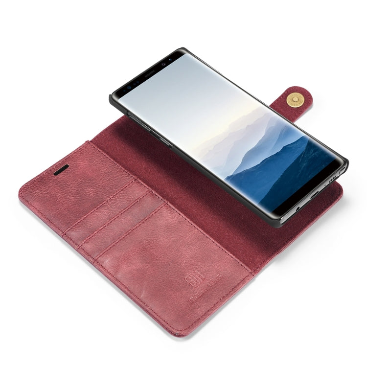 DG.MING Crazy Horse Texture Flip Detachable Magnetic Leather Case for Galaxy Note 9, with Holder & Card Slots & Wallet(Red) - Galaxy Phone Cases by DG.MING | Online Shopping UK | buy2fix