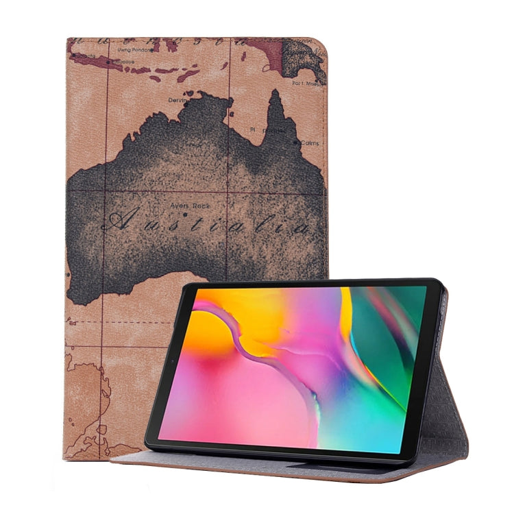 Map Texture Horizontal Flip Leather Case for Galaxy Tab A 8 (2019) P200 / P205, with Holder & Card Slots & Wallet, Random Texture Delivery by buy2fix