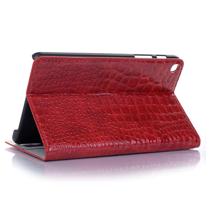 Crocodile Texture Horizontal Flip Leather Case for Galaxy Tab A 8 (2019) P200 / P205, with Holder & Card Slots & Wallet(Red) by buy2fix