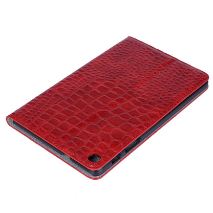 Crocodile Texture Horizontal Flip Leather Case for Galaxy Tab A 8 (2019) P200 / P205, with Holder & Card Slots & Wallet(Red) by buy2fix