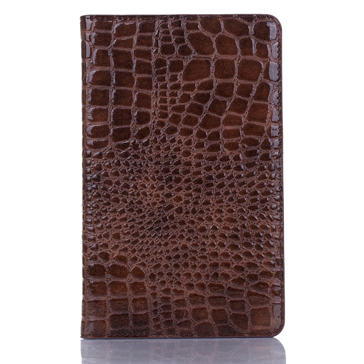 Crocodile Texture Horizontal Flip Leather Case for Galaxy Tab A 8 (2019) P200 / P205, with Holder & Card Slots & Wallet(Brown) by buy2fix