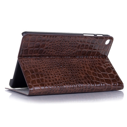 Crocodile Texture Horizontal Flip Leather Case for Galaxy Tab A 8 (2019) P200 / P205, with Holder & Card Slots & Wallet(Brown) by buy2fix