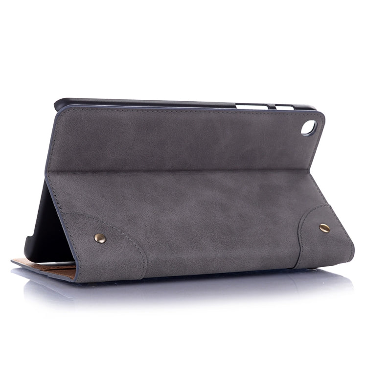 Retro Book Style Horizontal Flip Leather Case for Galaxy Tab A 8 (2019) P200 / P205, with Holder & Card Slots & Wallet (Grey) by buy2fix