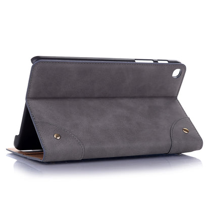 Retro Book Style Horizontal Flip Leather Case for Galaxy Tab A 8 (2019) P200 / P205, with Holder & Card Slots & Wallet (Grey) by buy2fix