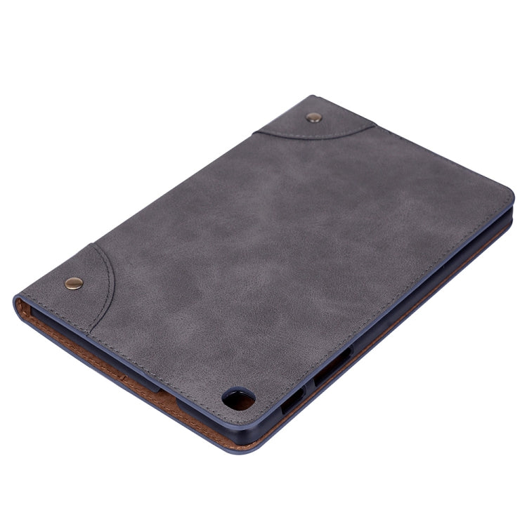 Retro Book Style Horizontal Flip Leather Case for Galaxy Tab A 8 (2019) P200 / P205, with Holder & Card Slots & Wallet (Grey) by buy2fix