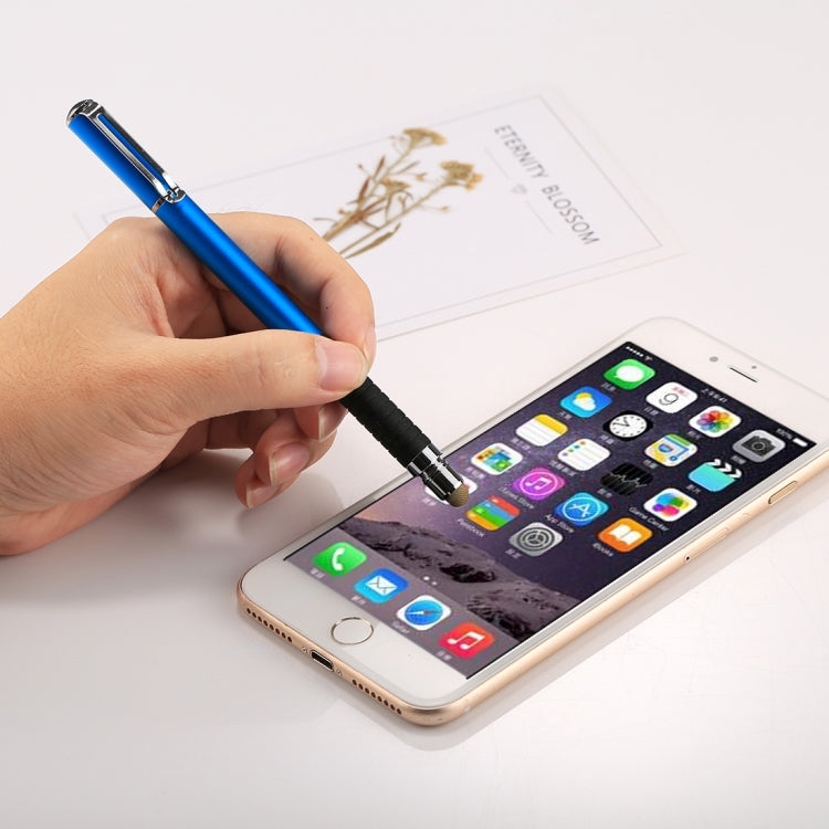 Universal 2 in 1 Multifunction Round Thin Tip Capacitive Touch Screen Stylus Pen, For iPhone, iPad, Samsung, and Other Capacitive Touch Screen Smartphones or Tablet PC(Blue) - Stylus Pen by buy2fix | Online Shopping UK | buy2fix