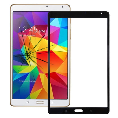 For Galaxy Tab S 8.4 / T700  Front Screen Outer Glass Lens (Black) - Outer Glass Lens by buy2fix | Online Shopping UK | buy2fix