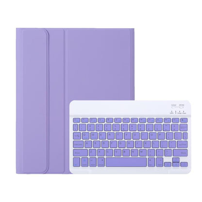 For iPad 11 2025 / 10th Gen 10.9 2022 A10B Lambskin Texture Ultra-thin Bluetooth Keyboard Leather Tablet Case with Pen Slot (Lavender Purple) - Universal by buy2fix | Online Shopping UK | buy2fix