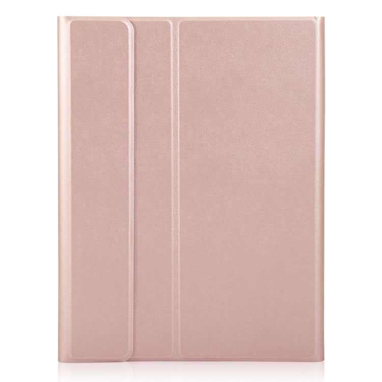 For iPad 11 2025 / 10th Gen 10.9 2022 A10B-A Lambskin Texture Bluetooth Touch Keyboard Leather Tablet Case with Pen Slot(Rose Gold) by buy2fix