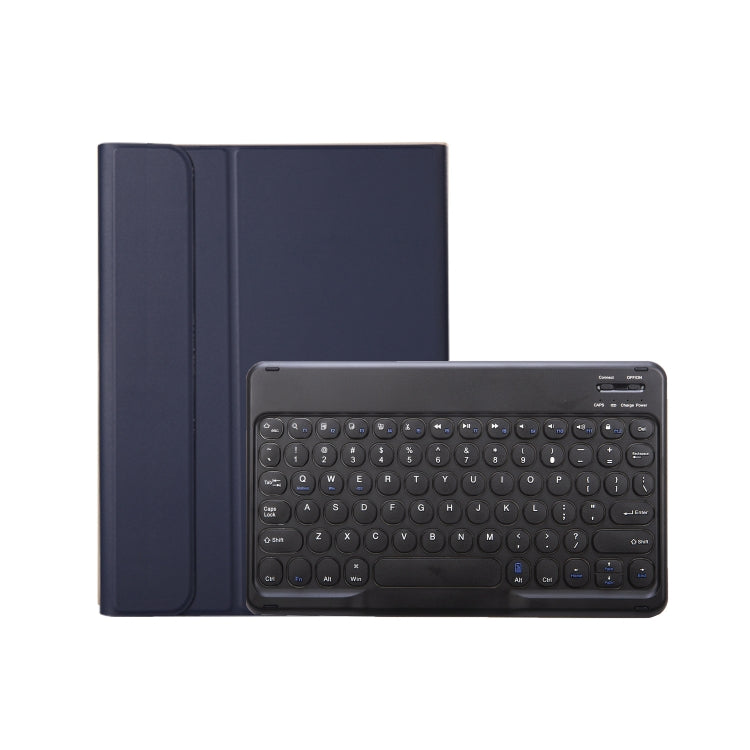 For iPad 11 2025 / 10th Gen 10.9 2022 YA10B Lambskin Texture Bluetooth Keyboard Leather Tablet Case with Pen Slot(Dark Blue) by buy2fix