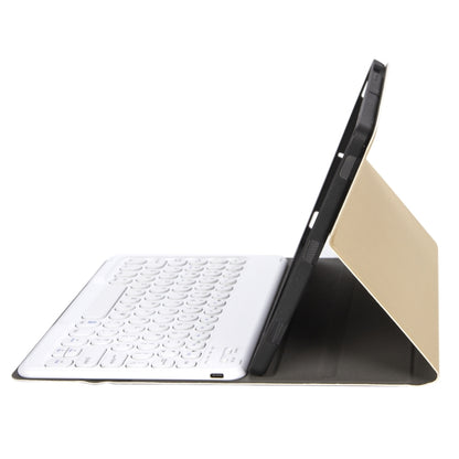 For iPad 11 2025 / 10th Gen 10.9 2022 YA10B Lambskin Texture Bluetooth Keyboard Leather Tablet Case with Pen Slot(Gold) by buy2fix