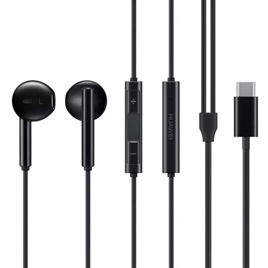 Original Huawei CM33 Type-C Headset Wire Control In-Ear Earphone with Mic for Huawei P20 Series, Mate 10 Series(Black) by Huawei