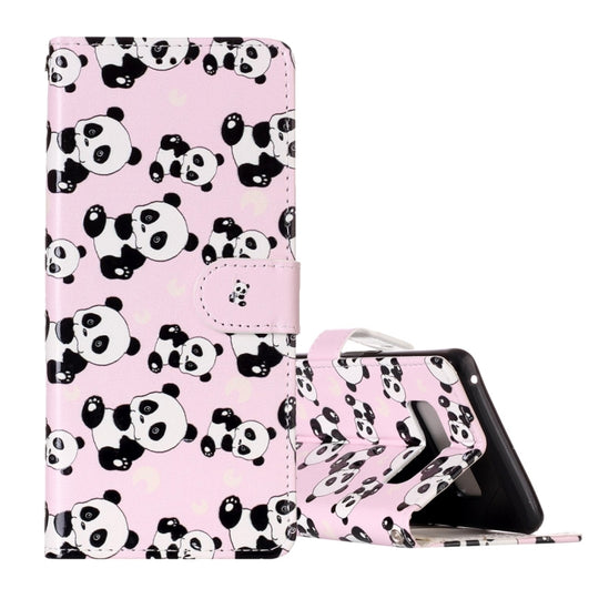 For Galaxy Note 8 Embossed Panda Pattern Horizontal Flip Leather Case with Holder & Card Slots & Wallet & Photo Frame