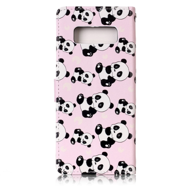For Galaxy Note 8 Embossed Panda Pattern Horizontal Flip Leather Case with Holder & Card Slots & Wallet & Photo Frame by buy2fix