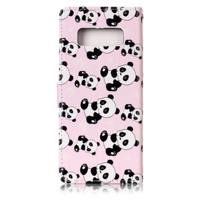 For Galaxy Note 8 Embossed Panda Pattern Horizontal Flip Leather Case with Holder & Card Slots & Wallet & Photo Frame by buy2fix